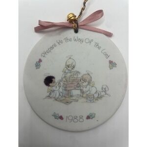 Vintage Precious Moments Christmas Ornament 1988 Porcelain Prepare Ye The Way
